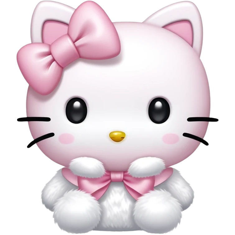 Hello kitty with light pink bow emoji