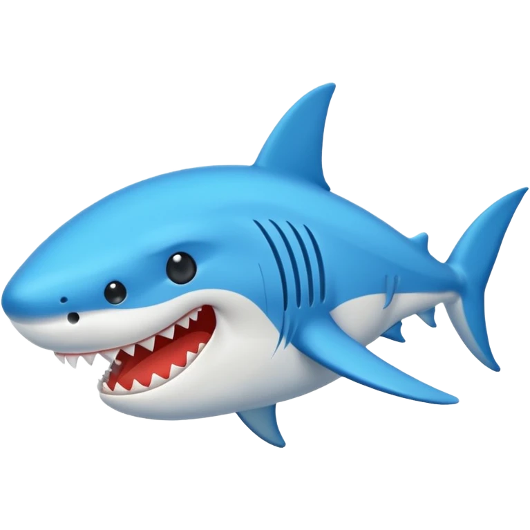 Un emoji de un tiburón con tenis azules emoji