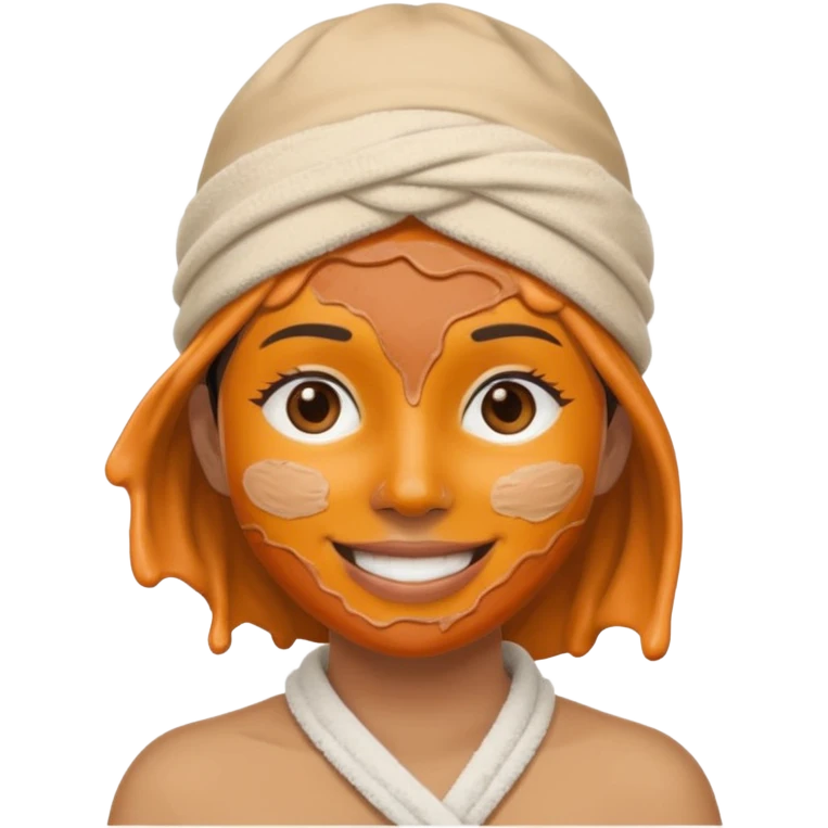 messy clay mask and hat emoji