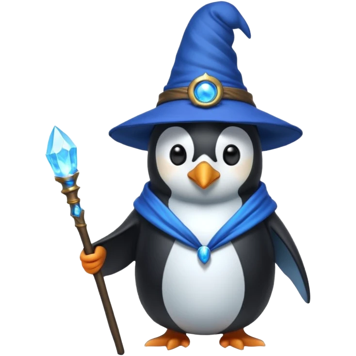 Penguin Wizard emoji