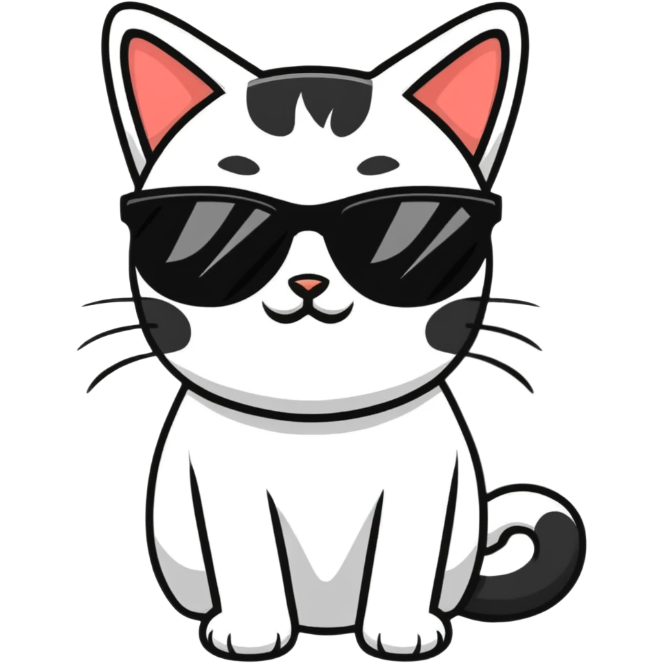 Cat with sunglasses emoji