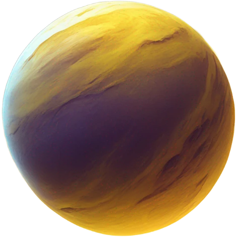 Yellow planet emoji