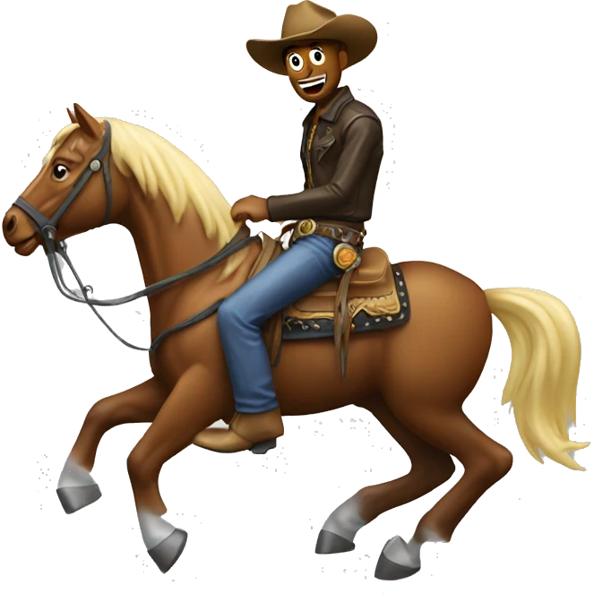 $10 Cowboy riding electric horse  emoji