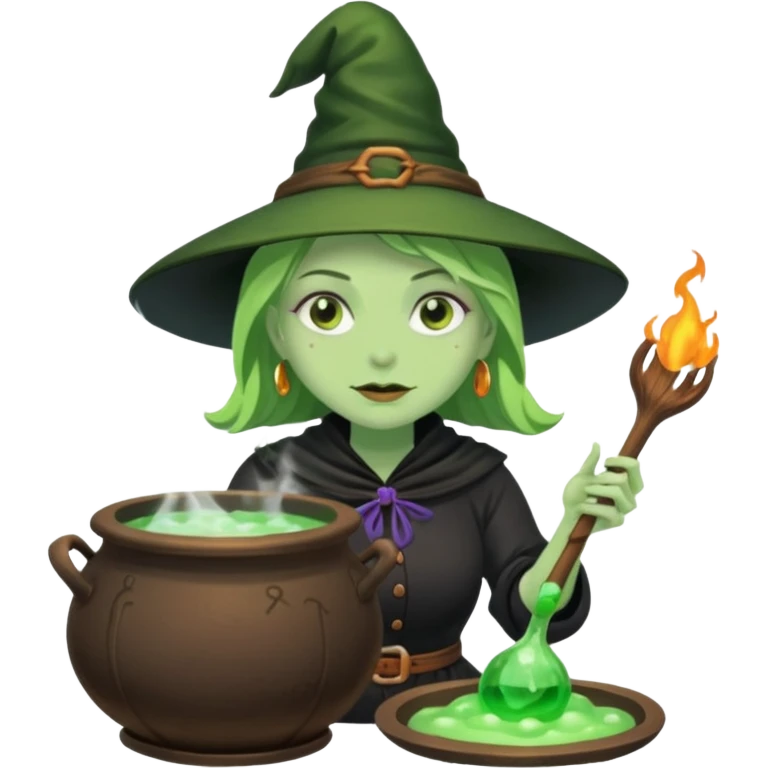 green witch cooking potion emoji