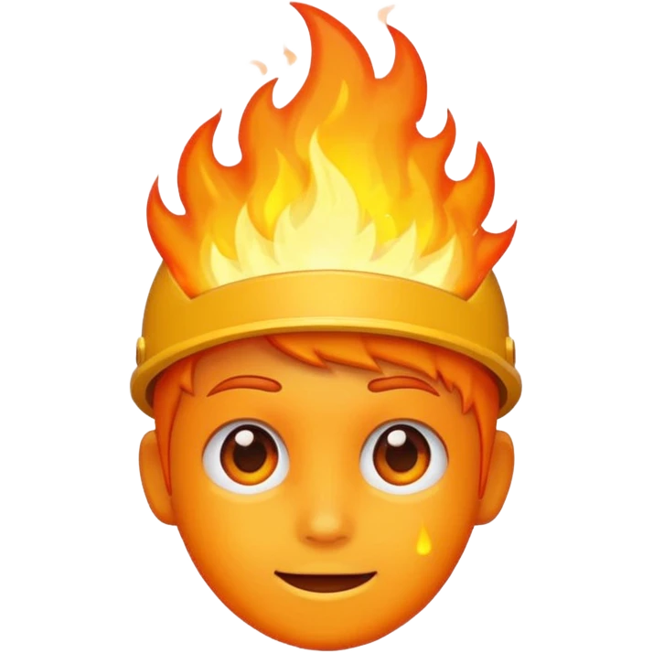 🙂🔥 cobine the two put the fire on topp of the head nothing more nothing less, stop with the ai don’t make it look like a person  emoji