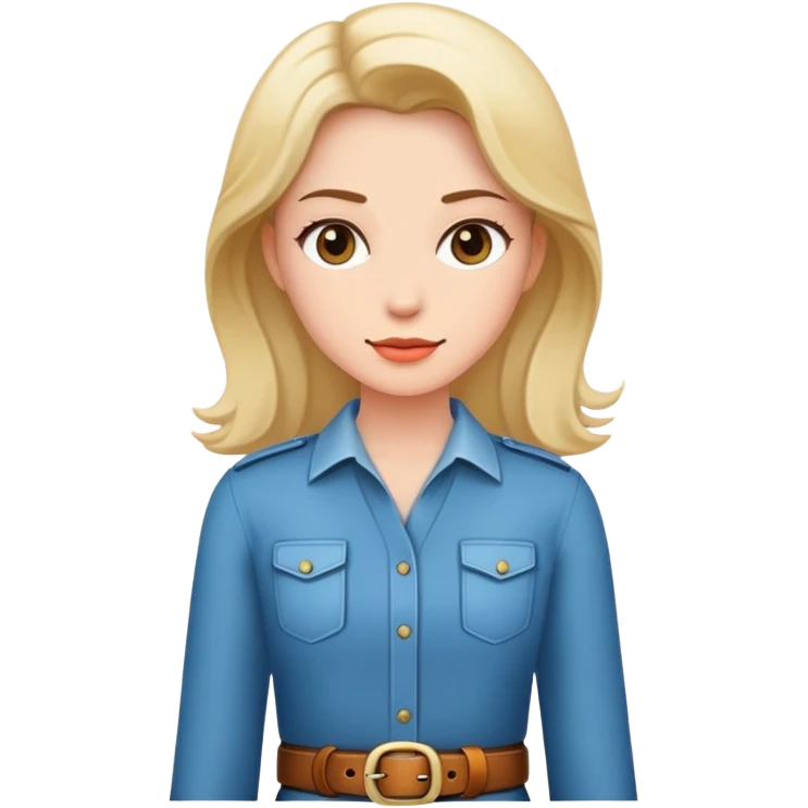 woman with belt emoji