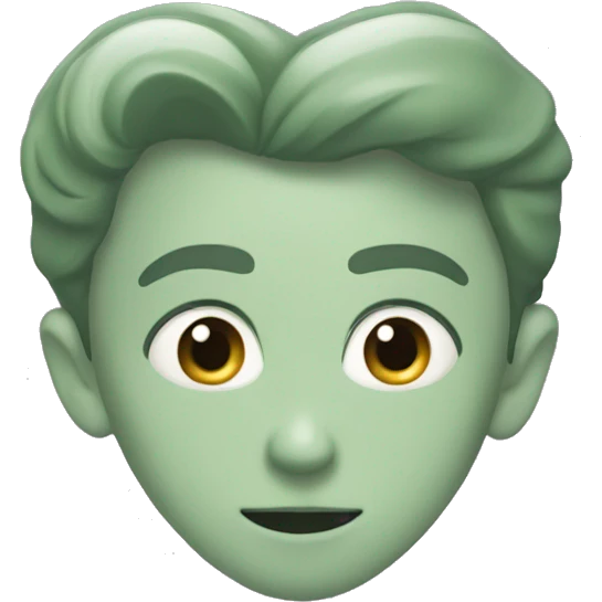 Sage green heart  emoji