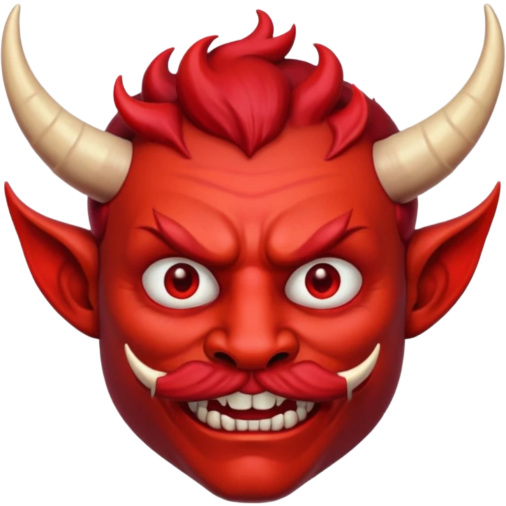 devil with moustache emoji