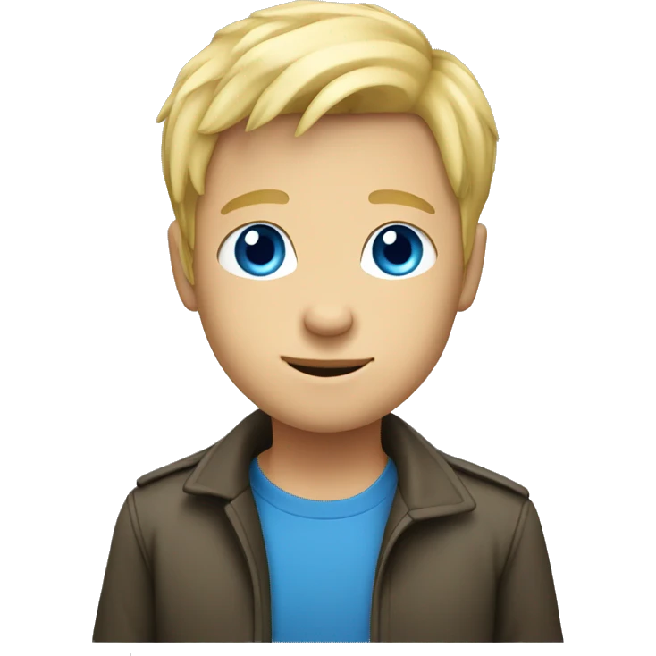 blue eyes blonde boy ull body emoji