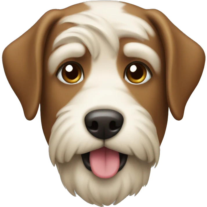 Dog with a Christmas Day and beard  emoji