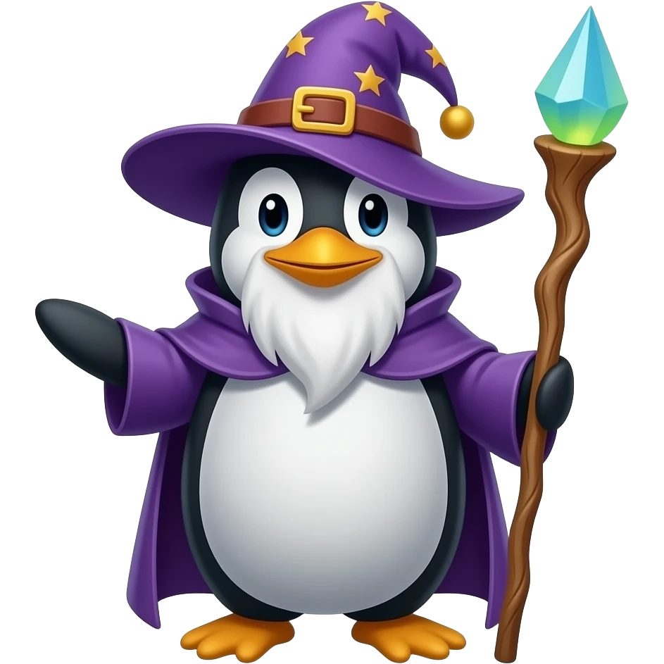 Penguin Wizard emoji