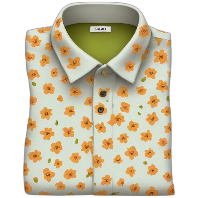 Classic shirt with flowers emoji