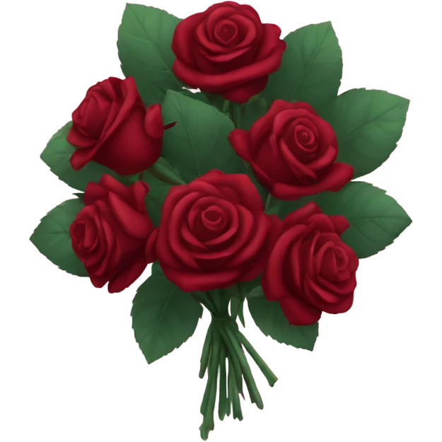 Bouquet of dark red roses emoji