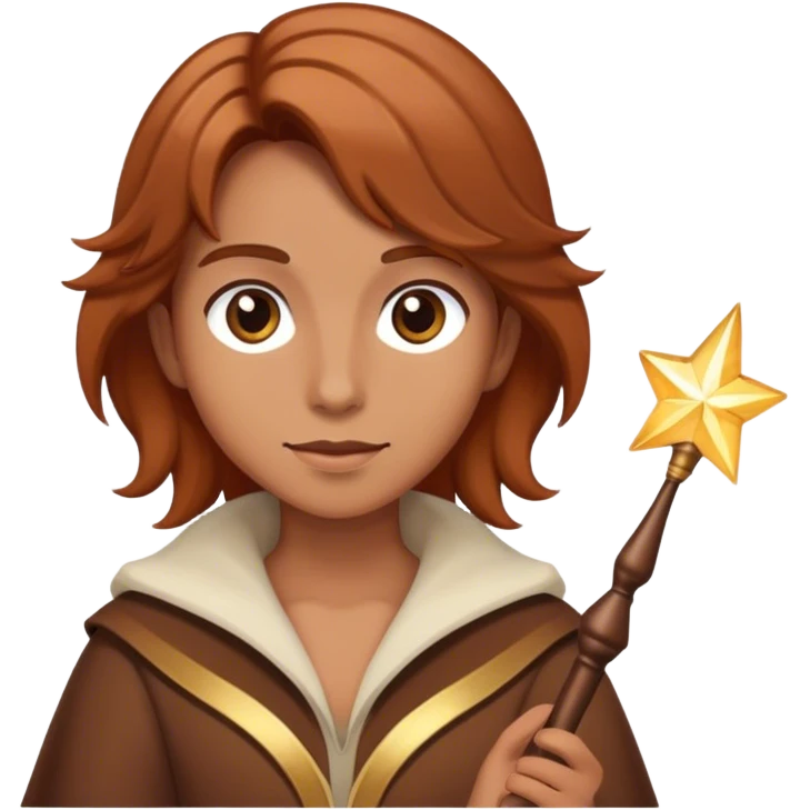 castagna con le gambe con una bacchetta magica emoji