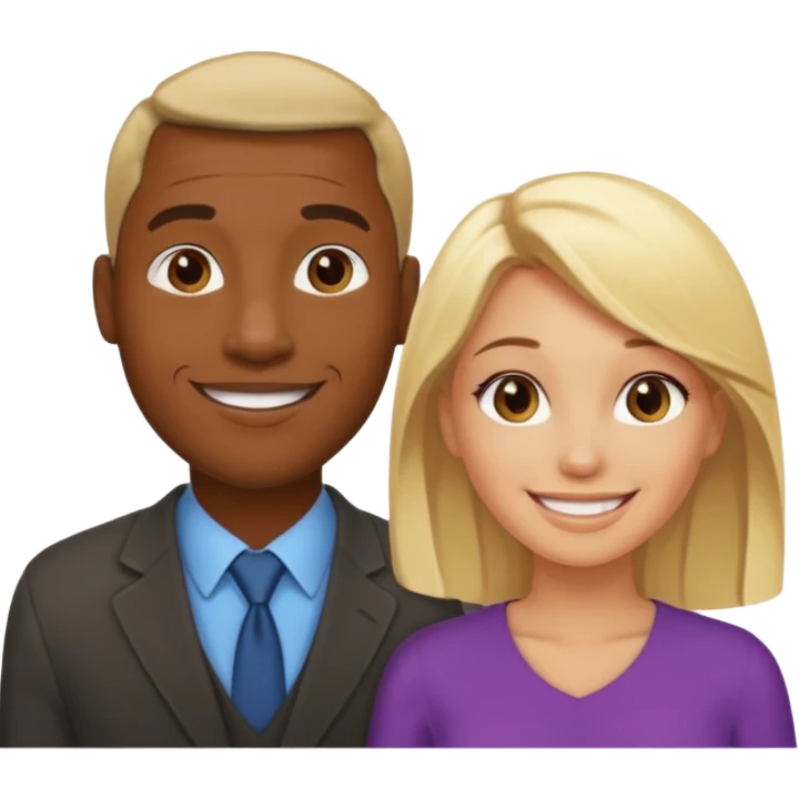 black guy with a blong girl emoji