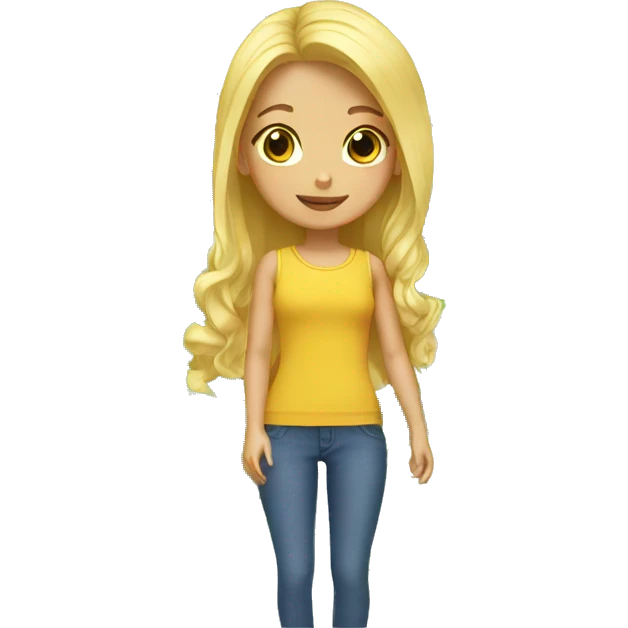 Girls with blond hair grow plants emoji