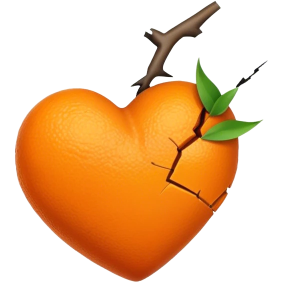 broken orange heart emoji