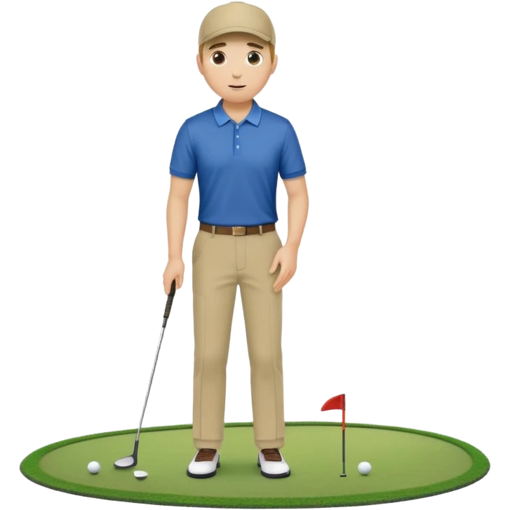 man playing golf full body emoji