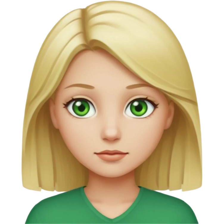 Girl blonde Green eyes emoji