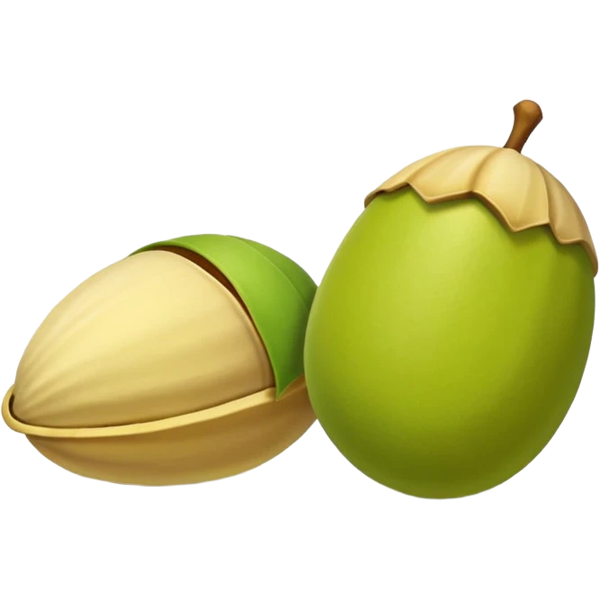 pistachio with shall green nut yellow shall emoji