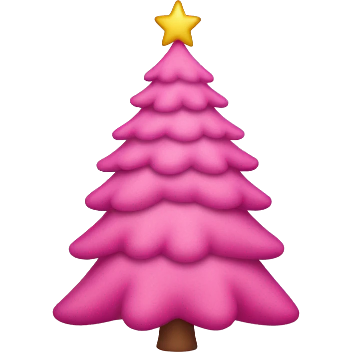Pink Christmas tree emoji