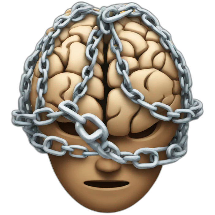 chained brain emoji