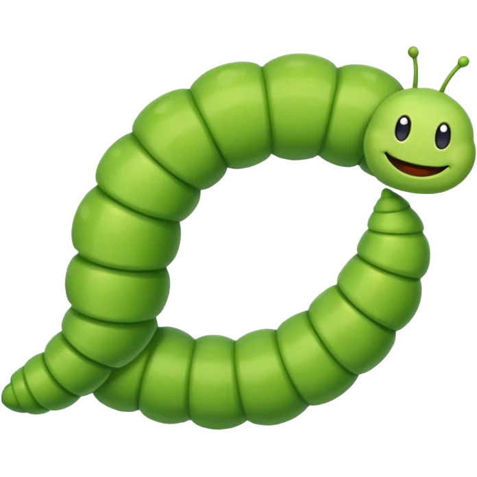 Inchworm with arch emoji