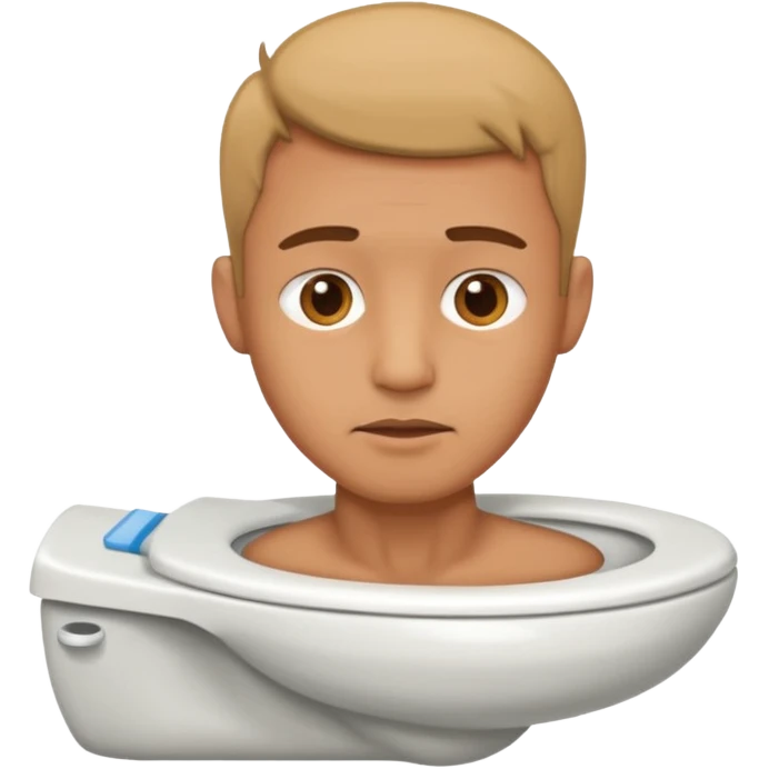 Man Head in toilet with neck emoji
