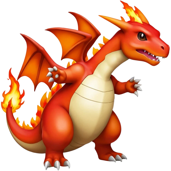 Shiny Exotic Excessive Mysterious Cubone-Charizard-Pokémon-Fakémon-hybrid-creature (full body) emoji