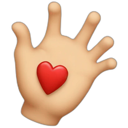 Coeur en main emoji