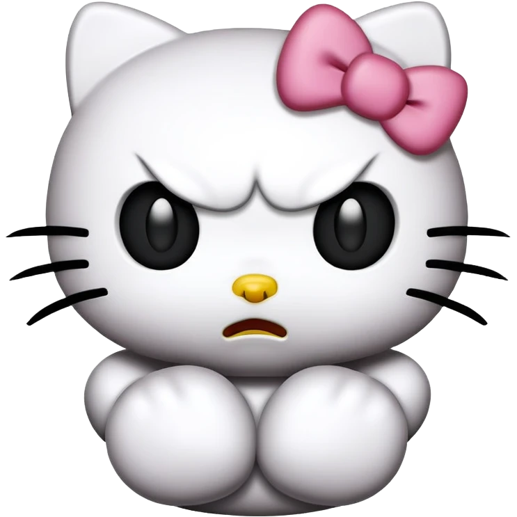 Mad hello kitty emoji