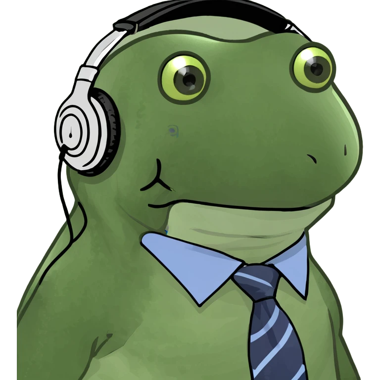 Headphones with tie emoji