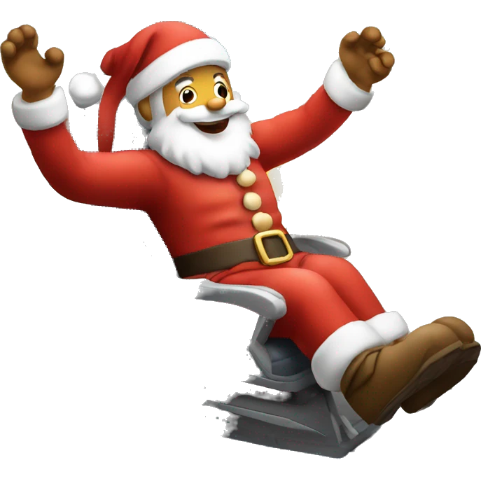 Santa Clause riding plane  emoji