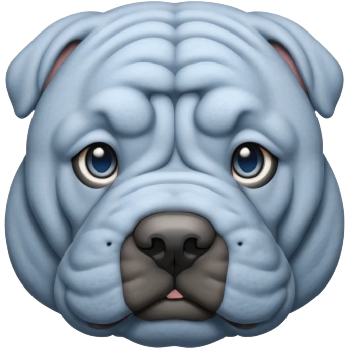 Grey blue shar pei blue eyes emoji