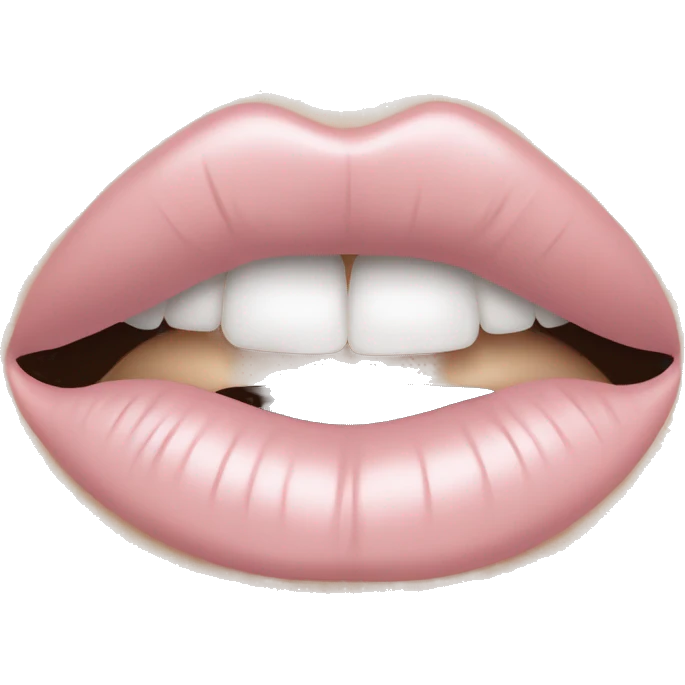 Light pink lips kiss emoji