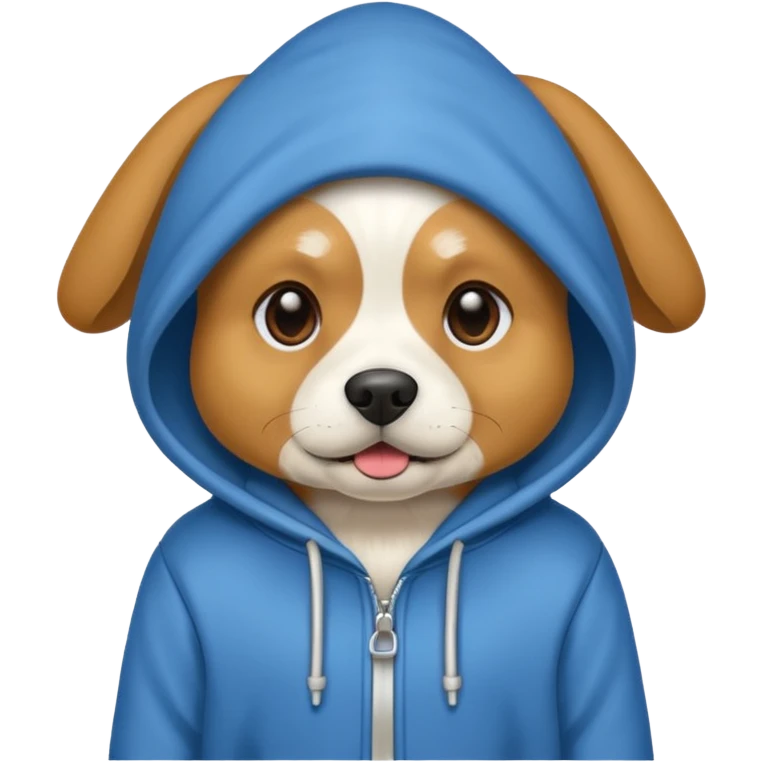 Dog wearing a hoodie  emoji