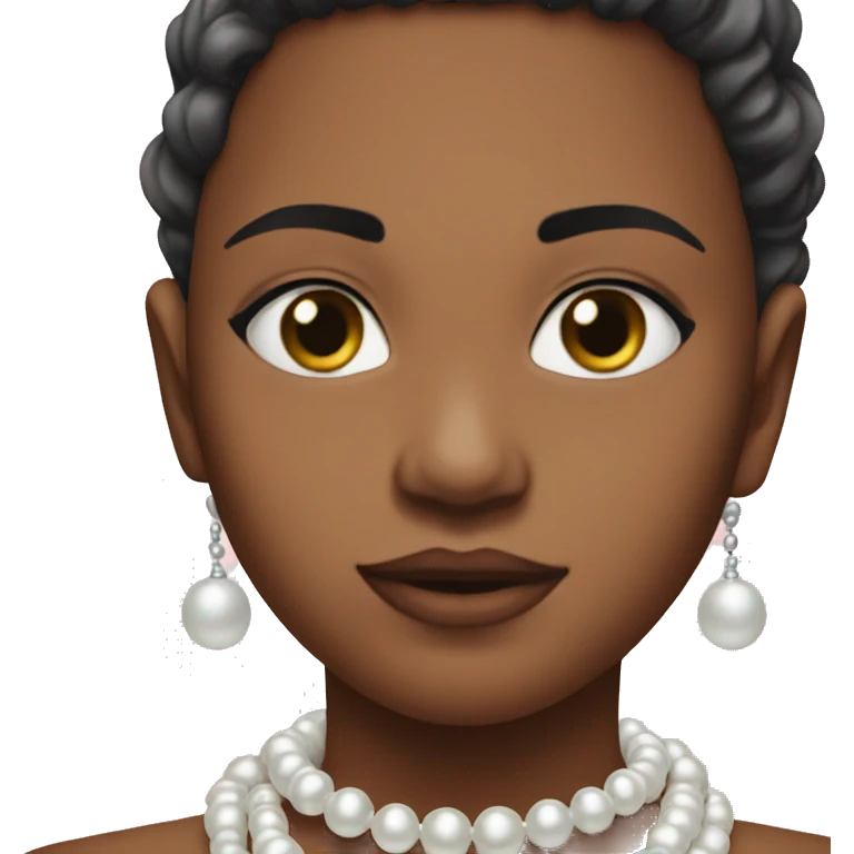 Karen touching pearls around neck emoji