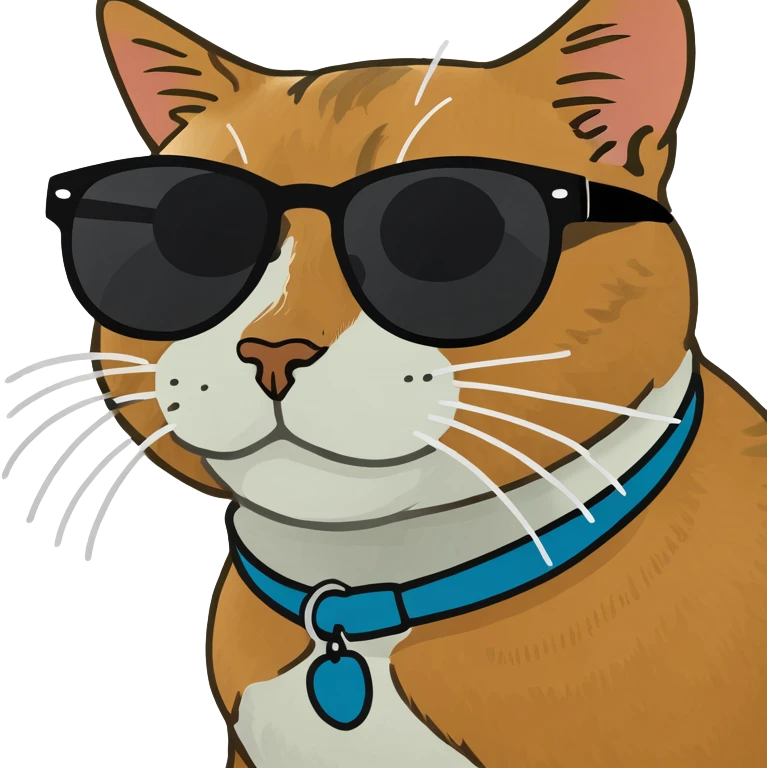 Cat with sunglasses emoji