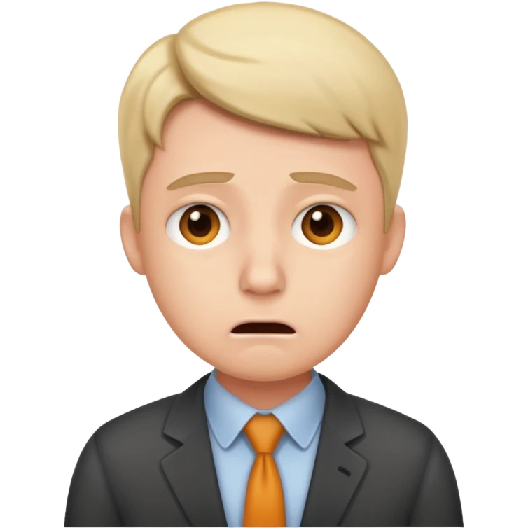 office worker in stress emoji