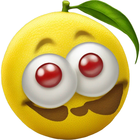 a Lemon with a clown nose emoji