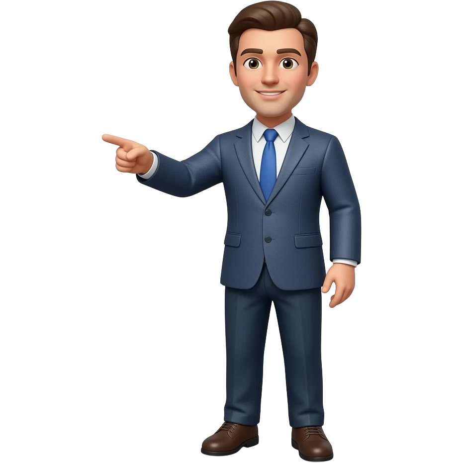 Man pointing to the left emoji