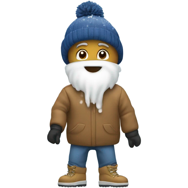 Throws snow in the air emoji