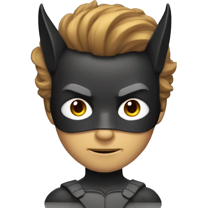 Bat man with hair emoji
