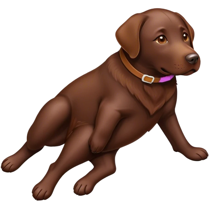 Chocolate lab on its back emoji