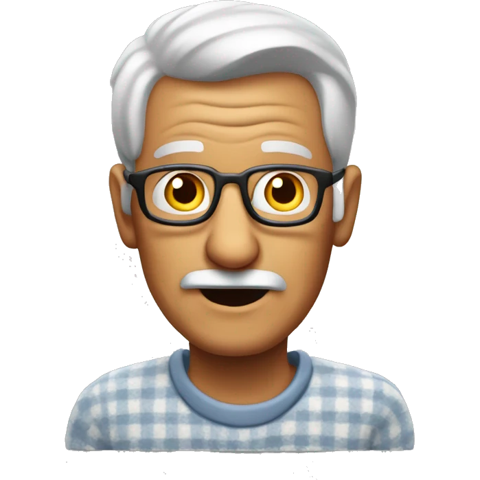 grandpa on a computer game emoji