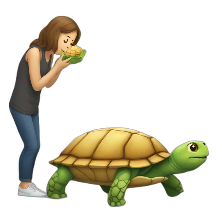 Chat qui mange une tortue emoji