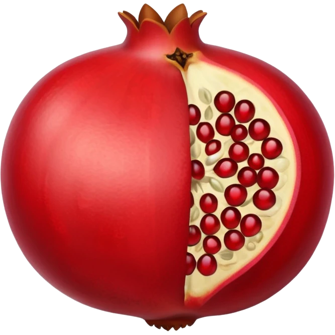 pomegranate with seeds showing emoji