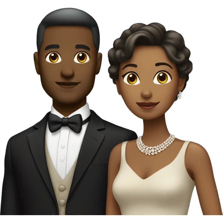 couple in elegant attire emoji