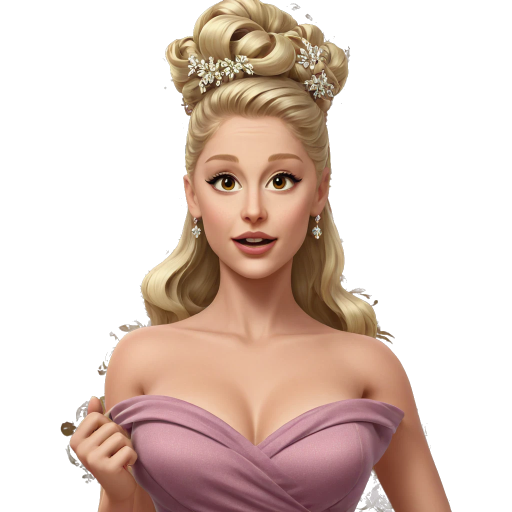 blonde girl in elegant dress emoji