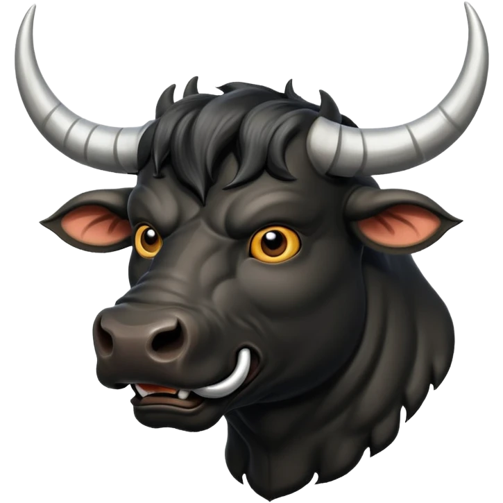Black bull head bd style  emoji